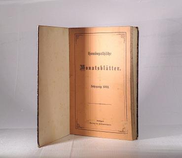 Homöopathische Monatsblätter. 17. Jahrgang, 1892