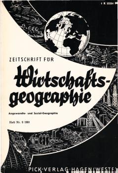 Zeitschrift für Wirtschaftsgeographie. Heft 8, 12. Jahrgang.