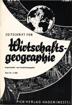 Zeitschrift für Wirtschaftsgeographie. Heft 3, 12. Jahrgang.
