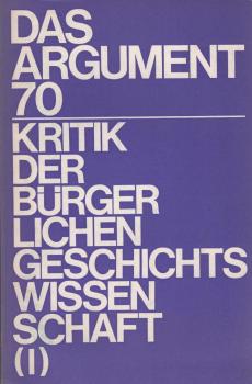 Das Argument. Zeitschrift für Philosophie und Sozialwissenschaften. Nr. 70, Sonderband : Kritik der bürgerlichen Wissenschaft; 1.