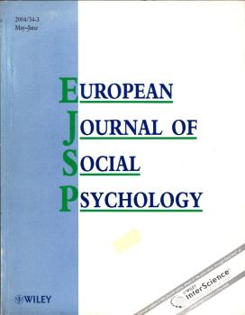 European journal of social psychology; 2004/Vol. 34-3, May-June