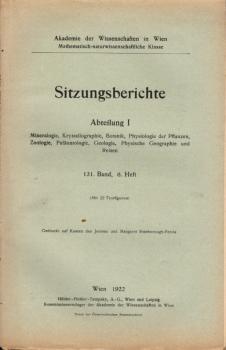 Sitzungsberichte : Abteilung 1 ; 131. Band. 6. Heft