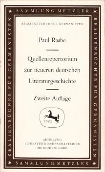 Quellenrepertorium zur neueren deutschen Literaturgeschichte / Paul Raabe