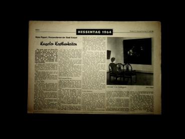 Hessentag 1964 / Zeitungsblatt aus : Niederhessische Zeitung (NHZ), Juli 1964.