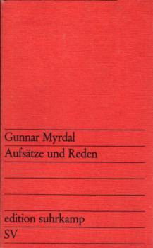 Aufsätze und Reden / Gunnar Myrdal. [Aus d. Engl. übers. von Michael Lang]