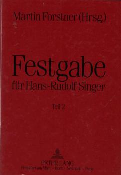 Festgabe für Hans-Rudolf Singer, Teil: Teil 2