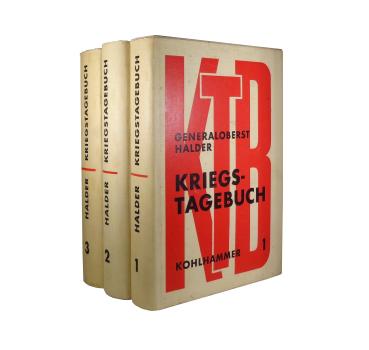 Kriegstagebuch. Tägliche Aufzeichnungen des Chefs des Generalstabes des Heeres 1939 - 1942. 3 Bände. Hgeg. vom Arbeitskreis für Wehrforschung Stuttgart. Bearb. von Hans-Adolf Jacobsen in Verb. mit Alfred Philippi.