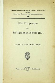 Das Programm der Religionspsychologie.