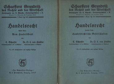 Handelsrecht; 2 Teile: 1., Vom Handelsstand; 2., Handelsrechtliche Gesellschaften