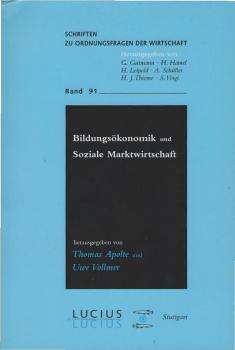 Bildungsökonomik und soziale Marktwirtschaft.