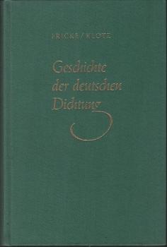 Geschichte der deutschen Dichtung.