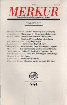 Merkur : Deutsche Zeitschrift für europäisches Denken; 49. Jahrgang, April 1995, Heft 4 (Gesamt-Nr.: 553)