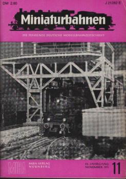 Miniaturbahnen : Die führende deutsche Modellbahnzeitschrift; 23. Jahrgang (1971), Heft 11.