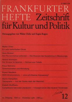 Frankfurter Hefte : Zeitschrift für Kultur und Politik / 35. Jahrgang (1980), Heft 12.