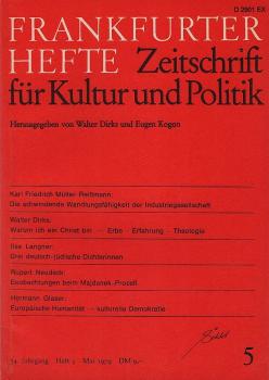 Frankfurter Hefte : Zeitschrift für Kultur und Politik / 34. Jahrgang (1979), Heft 5.