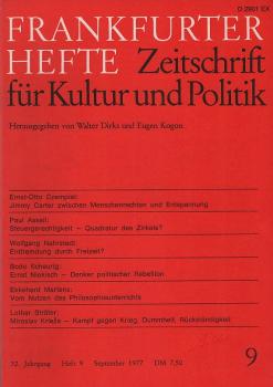 Frankfurter Hefte : Zeitschrift für Kultur und Politik / 32. Jahrgang (1977), Heft 9.