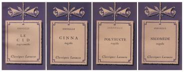 4 Titel aus der Reihe Classiques Larousse: 1., Nicomède ; 2., Polyeucte ; 3., Cinna ; 4., Le Cid