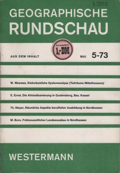 Geographische Rundschau. Heft 5, Mai 1973, Jahrgang 25.