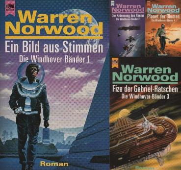 Die Windhover-Bänder 1-4 ; 1., Ein Bild aus Stimmen / 2., Die Krümmung des Raums / 3., Fize der Gabriel-Ratschen / 4., Planet der Blumen