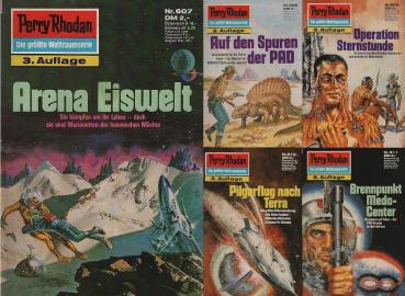 Perry Rhodan Nr. 607-611 ; 5 Heftromane ; Konvolut.