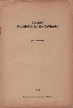 Kamps Arbeitsblätter für Erdkunde. Heft 2, Europa.
