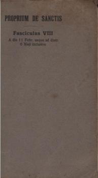 Proprium de Sanctis. Fasciculus VIII. [Messbuch].