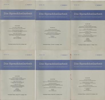 Die Sprachheilarbeit. 24. Jg., 1979, Heft 1 - 6. (Komplett).