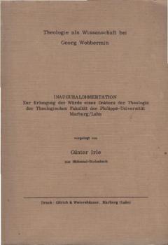 Theologie als Wissenschaft bei Georg Wobbermin.