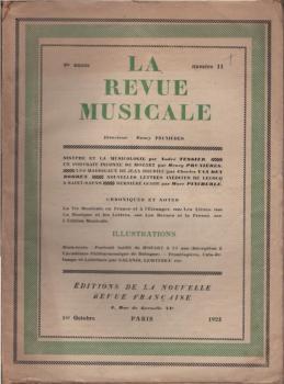 La Revue Musicale. 6 e année., 1925, Numéro 11.