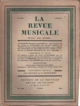 La Revue Musicale. 6 e année., 1925, Numéro 8.