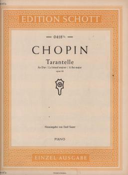 Tarantelle As-Dur opus 43 ; piano. Edition Schott No. 0418.