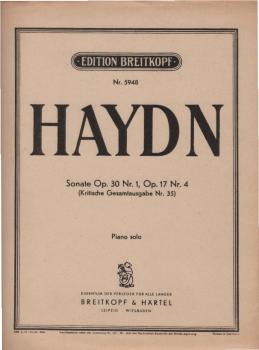 Sonate Op. 30 Nr. 1, Op. 17 Nr. 4 : (Krit. Gesamtausg. Nr. 35). Piano solo.