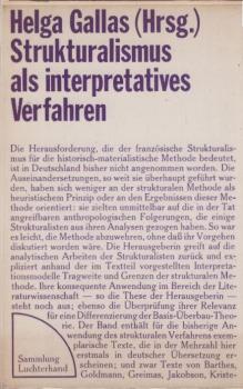 Strukturalismus als interpretatives Verfahren.