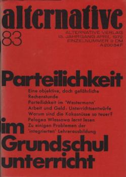 alternative. Zeitschrift für Literatur und Diskussion. 15. Jg., April 1972, Heft 83