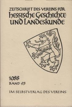 Zeitschrift des Vereins für hessische Geschichte und Landeskunde; Band 93.
