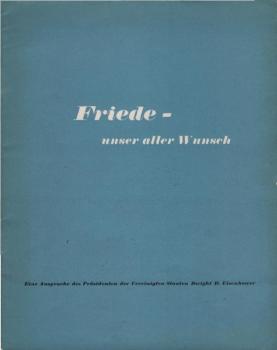 Friede - unser aller Wunsch : Eine Ansprache.