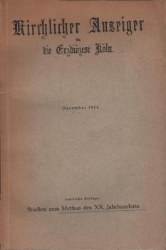 Kirchlicher Anzeiger für die Erzdiözese Köln. Dezember 1943.