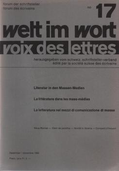 Welt im Wort. Voix des lettres. No. 17, Dez. 1982.
