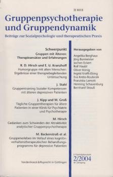 Gruppenpsychotherapie und Gruppendynamik. Beiträge zur Sozialpsychologie und therapeutischen Praxis. Heft 2 / 2004, 40. Jahrgang.