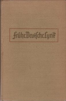 Frühe deutsche Lyrik.
