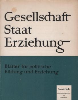Gemeinschaftskunde und Geschichte am Gymnasium. Ein Beitrag zur Diskussion der Rahmenvereinbarg von Saarbrücken.