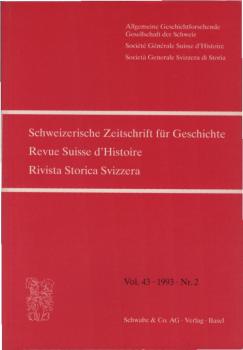 Schweizer Zeitschrift für Geschichte; Vol. 43, 1993, Nr. 2.
