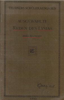 Ausgewählte Reden des Lysias. 2. Teil: Erklärungen