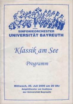Sinfonieorchester Universität Bayreuth: Klassiker am See.