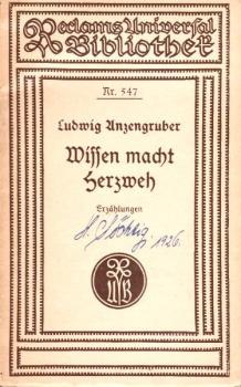 Wissen macht Herzweh : Erzählung.