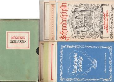 Münchner Lesebogen, Schuber 2; darin 11 Hefte: Nr 13; 14; 15; 16; 19; 20; 21; 22; 23; 24; 54