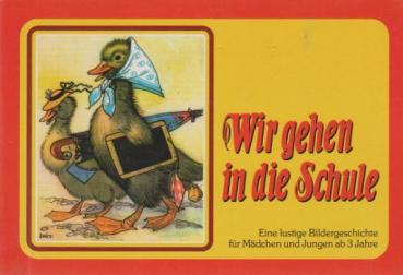 Wir gehen in die Schule. Eine lustige Bildergeschichte für Mädchen und Jungen ab 3 Jahren.