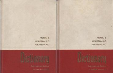 Funk and Wagnalls Standard Dictionary of the English Language : International Edition (Volume I+II).