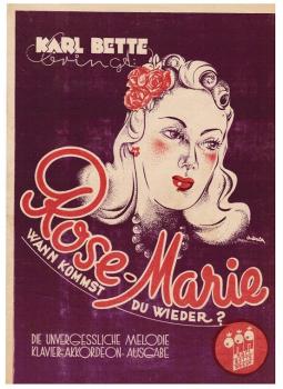 Rose-Marie, wann kommst du wieder? : Tango.