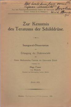 Zur Kenntnis des Teratoms der Schilddrüse.
